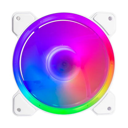 Kit Ventiladores Balam Rush Eolox Blaze Ex50kw / 3 Piezas / Flujo De Aire 28.76 Cfm / Silencioso / 1500 Rpm / Iluminacion Rgb / 3 Pines / 120 X 25 Mm / Blanco / Br-937993