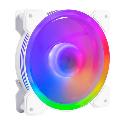 Kit Ventiladores Balam Rush Eolox Blaze Ex50kw / 3 Piezas / Flujo De Aire 28.76 Cfm / Silencioso / 1500 Rpm / Iluminacion Rgb / 3 Pines / 120 X 25 Mm / Blanco / Br-937993