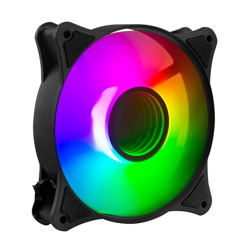 Ventilador De Aire Gamer Balam Rush Eolox Blaze Ex90 / Flujo De Aire 35.37 Cfm / 120 X 25 Mm / Silencioso 22.5 Db / Velocidad 1200 Rpm / Pines 3 Macho Y Hembra / Aura Rgb / Ngro / Br-938020