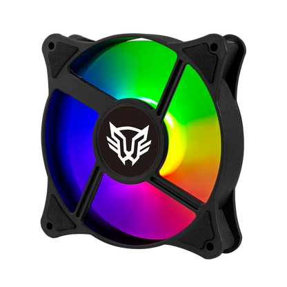 Ventilador De Aire Gamer Balam Rush Eolox Blaze Ex90 / Flujo De Aire 35.37 Cfm / 120 X 25 Mm / Silencioso 22.5 Db / Velocidad 1200 Rpm / Pines 3 Macho Y Hembra / Aura Rgb / Ngro / Br-938020