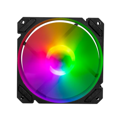 Ventilador De Aire Balam Rush Eolox Blaze Ex70 / Flujo De Aire 30.71 Cfm / Silencioso 221 Db / Velocidad 1200 Rpm / Pines 3 Macho Y Hembra / Aura Rgb / Negro / Br-938044