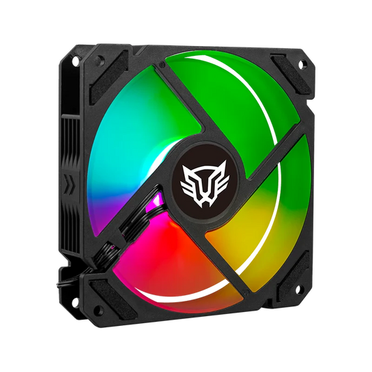 Ventilador De Aire Balam Rush Eolox Blaze Ex70 / Flujo De Aire 30.71 Cfm / Silencioso 221 Db / Velocidad 1200 Rpm / Pines 3 Macho Y Hembra / Aura Rgb / Negro / Br-938044