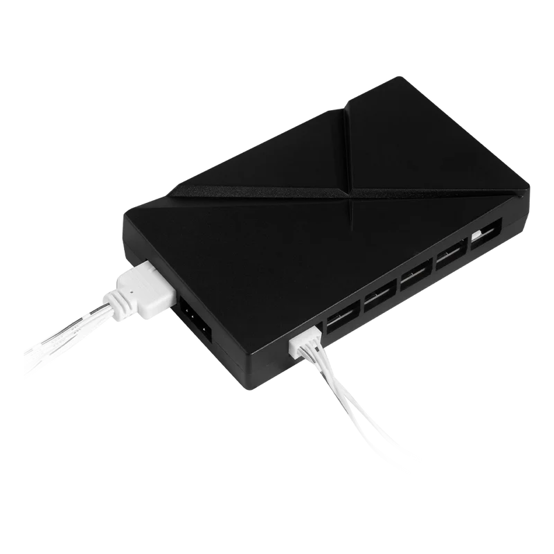 Hub Multicontacto Balam Rush Eolox Hub Exh8 / Ventiladores 12 Vc.c. / Iluminacion 5 Vc.c. / 4 Conectores Pwm / 4 Conectores Argb 3 Pin / Salida Sata 4 Pin Argb 5 V / Control / Br-938105