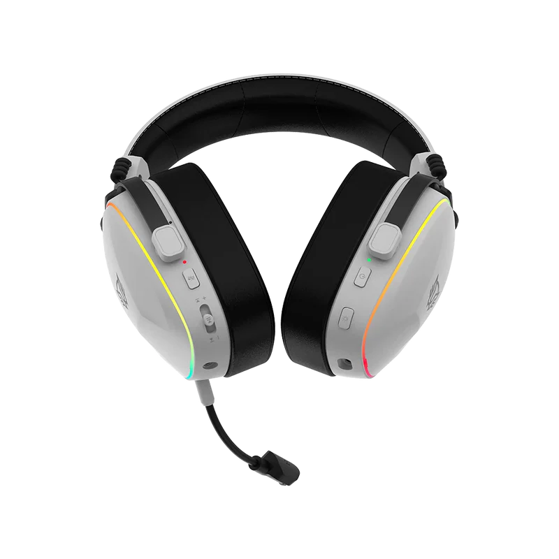 Audifonos Gamer Aeon Expert Hs1100 / Diadema Inalambricos / Bt 5.3 - Dongle Usb - Aux 3.5 Mm / Pc - Disp Moviles - Consolas / Microfono Omnidireccional / Rgb / 20 - 20 Khz / Blanco / Br-938518