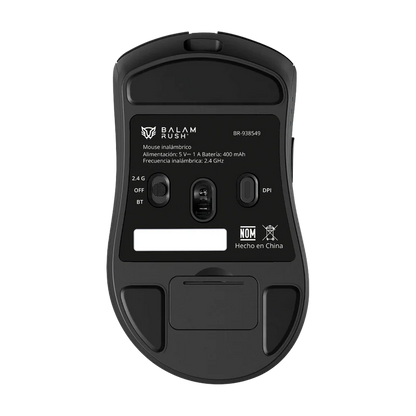 Mouse Gamer Balam Rush Drift Perform Mg5 / Dual Inalambrico  - Alambrico / Recargable Usb / 5 Botones / Sensor Optico 12,000 Dpi Ajustale / Windows / Negro / Br-938549