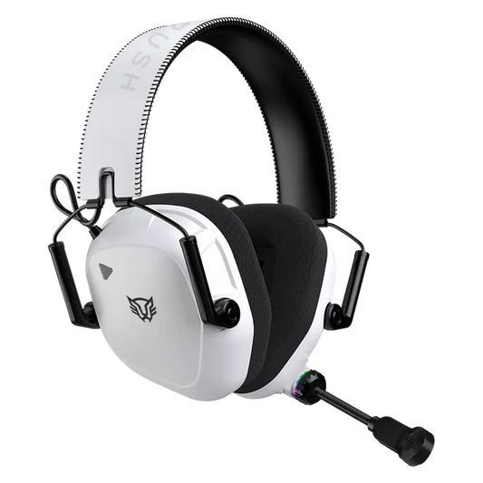 Audifonos Gamer Balam Rush Pilot Pro Hs808 / Diadema Inalambricos / Compatible Pc - Consolas - Dispositivos Moviles / Sonido Envolvente / Recargable / Micro Fijo / Rgb / Bt - Usb / Blanco / Br-938594