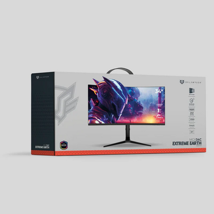 Monitor Gamer Balam Rush Extreme Earth Mgx34c / 34 Pul / Curvo / Wqhd / 144 Hz / R1500 / 1 Ms / Ultra Wide / Dc - Hdmi - Dp - Audio / Iluminacion Rgb / Sin Bordes / Free Sync / Negro / Br-938655