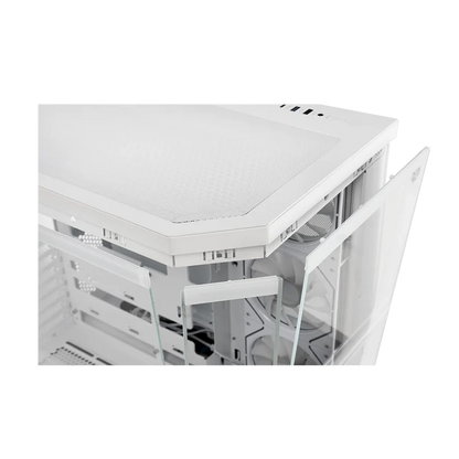 Gabinete Gamer Balam Rush Tank Master 9600tb / Media Torre / Atx - Micro Atx - Itx / Paneles Removibles Cristal Templado / 4x Ventiladores Argb / Soporte Para Enfriamiento / Blanco / Br-938686