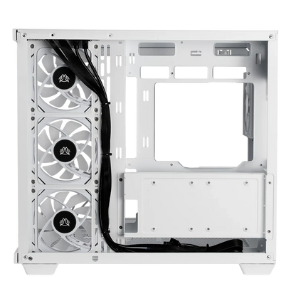Gabinete Gamer Balam Rush Tank Master 9600tb / Media Torre / Atx - Micro Atx - Itx / Paneles Removibles Cristal Templado / 4x Ventiladores Argb / Soporte Para Enfriamiento / Blanco / Br-938686