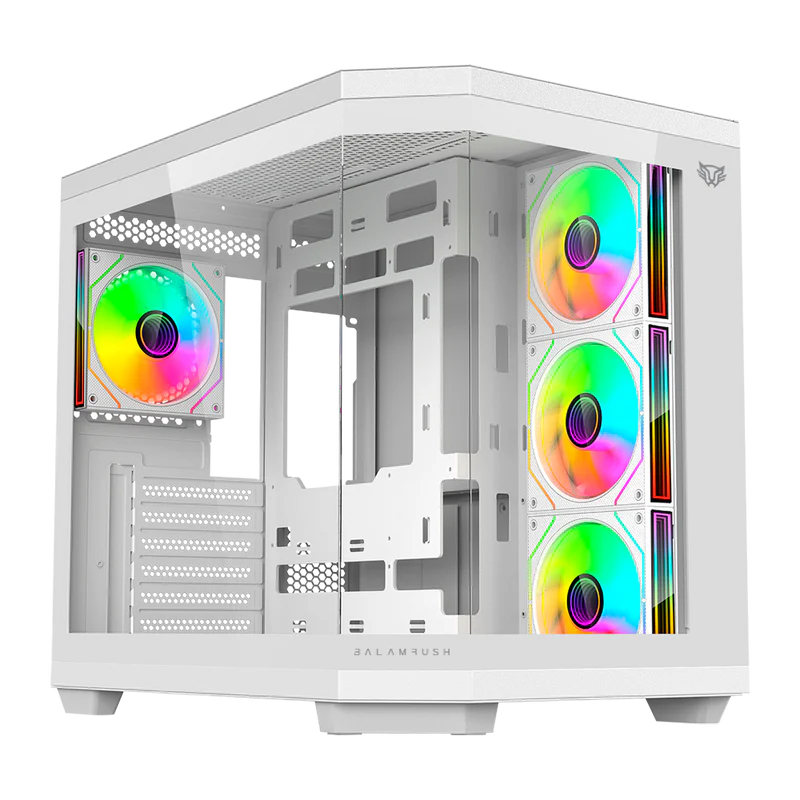 Gabinete Gamer Balam Rush Tank Master 9600tb / Media Torre / Atx - Micro Atx - Itx / Paneles Removibles Cristal Templado / 4x Ventiladores Argb / Soporte Para Enfriamiento / Blanco / Br-938686