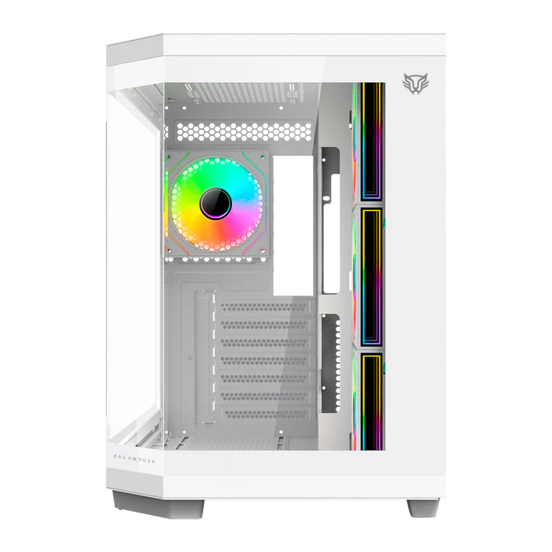Gabinete Gamer Balam Rush Tank Master 9600tb / Media Torre / Atx - Micro Atx - Itx / Paneles Removibles Cristal Templado / 4x Ventiladores Argb / Soporte Para Enfriamiento / Blanco / Br-938686