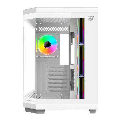 Gabinete Gamer Balam Rush Tank Master 9600tb / Media Torre / Atx - Micro Atx - Itx / Paneles Removibles Cristal Templado / 4x Ventiladores Argb / Soporte Para Enfriamiento / Blanco / Br-938686