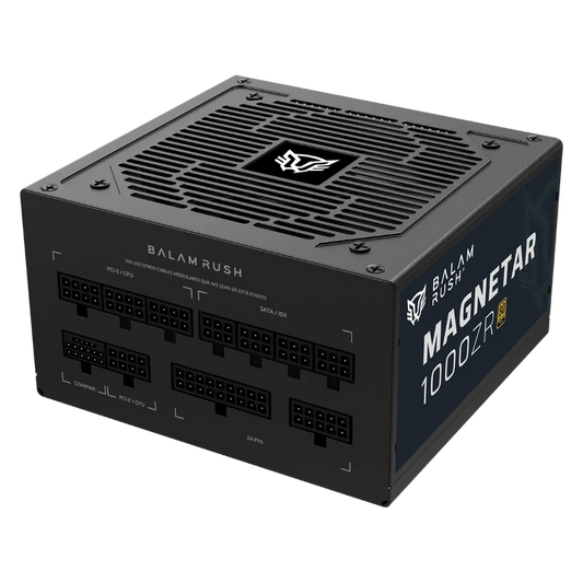 Fuente De Poder Gamer Balam Rush Magnetar 1000zr / 1000 W / Atx 3.0 / Full Modular / Certificada 80 Plus Gold / Bajo Nivel De Ruido / Uvp, Ovp, Opp Y Scp / Negro / Br-940306