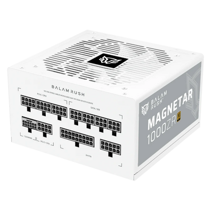 Fuente De Poder Gamer Balam Rush Magnetar 1000zr / 1000 W / Atx 3.0 / Full Modular / Certificada 80 Plus Gold / Bajo Nivel De Ruido / Uvp, Ovp, Opp Y Scp / Blanco / Br-940313