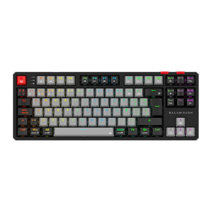 Teclado Gamer Balam Rush Level Pro Gk990 / Inalambrico / Multimedia / Rgb Dinamico / Recargable / EspaÑol / 105 Teclas / Gris-negro / Br-940368
