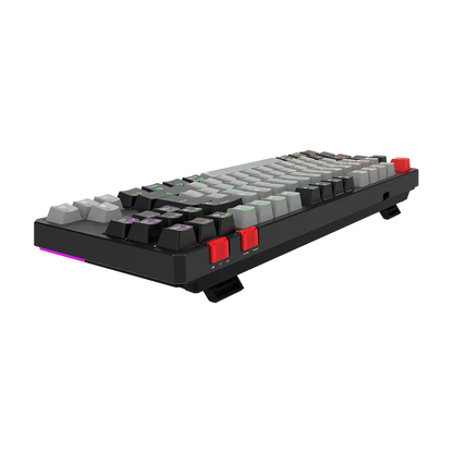 Teclado Gamer Balam Rush Level Pro Gk990 / Inalambrico / Multimedia / Rgb Dinamico / Recargable / EspaÑol / 105 Teclas / Gris-negro / Br-940368