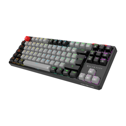 Teclado Gamer Balam Rush Level Pro Gk990 / Inalambrico / Multimedia / Rgb Dinamico / Recargable / EspaÑol / 105 Teclas / Gris-negro / Br-940368