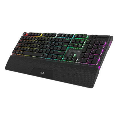 Teclado Gamer Balam Rush Dominate Expert Gk979i / Dual Recargable / Usb C - Bt Dongle / Multidispositivos / Rgb / 105 Teclas / EspaÑol / Ergonomico / Mecanico / Win- Ios - Android / Negro / Br-940382