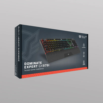 Teclado Gamer Balam Rush Dominate Expert Gk979i / Dual Recargable / Usb C - Bt Dongle / Multidispositivos / Rgb / 105 Teclas / EspaÑol / Ergonomico / Mecanico / Win- Ios - Android / Negro / Br-940382
