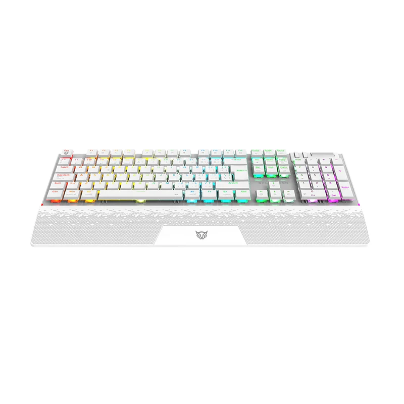 Teclado Gamer Balam Rush Dominate Expert Gk979i / Dual Recargable / Usb C - Bt Dongle / Multidispositivos / Rgb / 105 Teclas / EspaÑol / Ergonomico / Mecanico / Win- Ios - Android/ Blanco / Br-940399
