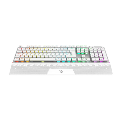 Teclado Gamer Balam Rush Dominate Expert Gk979i / Dual Recargable / Usb C - Bt Dongle / Multidispositivos / Rgb / 105 Teclas / EspaÑol / Ergonomico / Mecanico / Win- Ios - Android/ Blanco / Br-940399