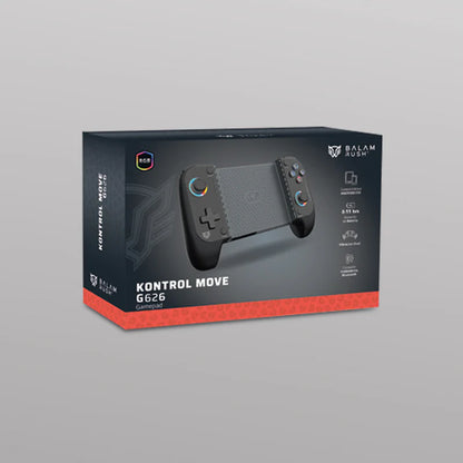 Gamepad Gamer Balam Rush Kontrol Move G626 / Game Pad Control / Inalambrico - Bt 5.0 / P- Celular / Android - Ios / Rgb / Recargable / Turbo - Vibracion Dual / Joystick Anti Drift / Negro / Br-940474