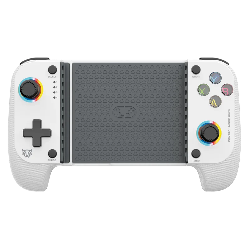 Gamepad Gamer Balam Rush Kontrol Move G626 / Game Pad Control / Inalambrico -bt 5.0 / P- Celular / Android - Ios / Rgb / Recargable / Turbo - Vibracion Dual / Joystick Anti Drift / Blanco / Br-940481