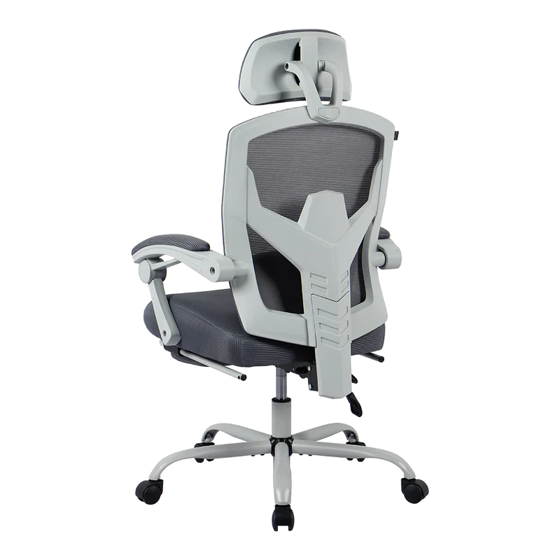 Silla Gamer Balam Rush Bolt Nou G / Hasta 130 Kg / Inclinacion 140 Grados / Piston Clase 3 / Reposapies Acojinado / Cojin Cervical / Cabecera Adaptable / Gris / Br-940559