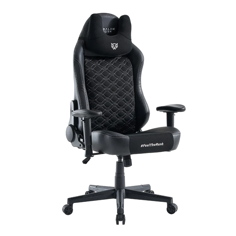 Silla Gamer Balam Rush Thunder Euphoria / Max 150 Kg / Inclinacion 160° / Piston Clase 4 / Reposabrazos 2d / Cojin Cervical / Mecanismo De Mariposa / Negro / Br-940580
