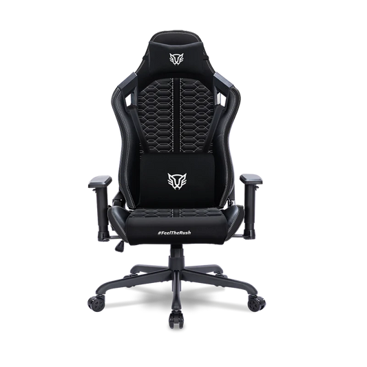 Silla Gamer Balam Rush Thunder Max V7 / Tela Nylon Transpirable / Reposabrazos,reposa Pies,cojin Lumbar / 140 / 150kg / Negro / Br-940597