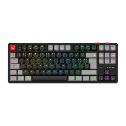 Teclado Gamer Balam Rush Level Pro Gk990 / Inalambrico Dual / Usb C - Dongle Usb - Bt 5.0 / 5 Dispositivos / Rgb / 88 Teclas / EspaÑol / Win- Mac - Android / Mecanico / Multimedia / Negro / Br-940672