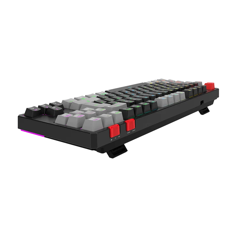 Teclado Gamer Balam Rush Level Pro Gk990 / Inalambrico Dual / Usb C - Dongle Usb - Bt 5.0 / 5 Dispositivos / Rgb / 88 Teclas / EspaÑol / Win- Mac - Android / Mecanico / Multimedia / Negro / Br-940672