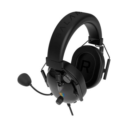 Audifonos Gamer Balam Rush Aviator Level Ha757 / Diadema Alambrica / Pc - Disp Moviles - Consolas / Sonido Estereo / Microfono Omnidireccional / Rgb Personalizable / Negro / Br-941167