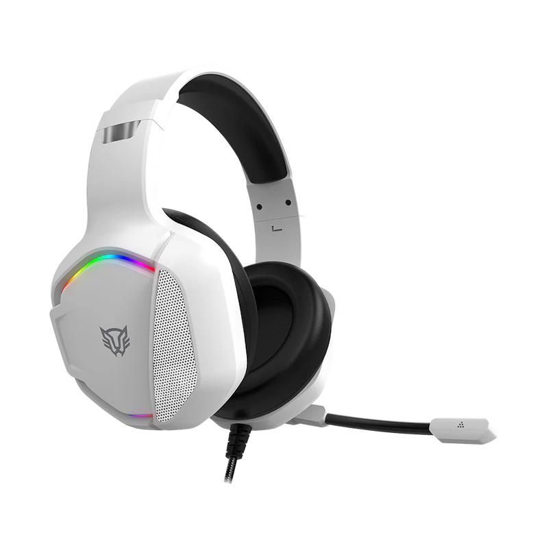 Audifonos Gamer Orphix Ii Hs699 / Alambricos / Diadema / Aux 3.5 Mm - Usb / Pc - Dispositivos Moviles -consolas / Altavoces 50 Mm / Iluminacion Rgb / Microfono Omnidireccional / Blanco / Br-941198