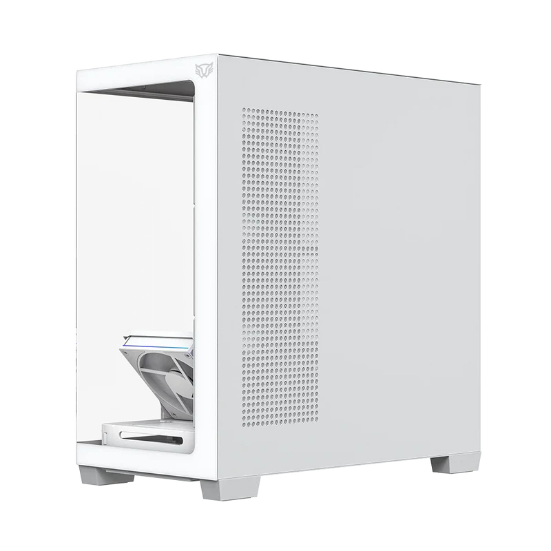 Gabinete Gamer Balam Rush Tank Polar 7900 / Media Torre / Atx - M-atx - Itx / Ventiladores Incluidos / Cristal Templado / Soporte Para Enfriamiento Liquido / Iluminacion Argb / Blanco / Br-941488