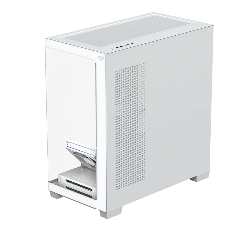 Gabinete Gamer Balam Rush Tank Polar 7900 / Media Torre / Atx - M-atx - Itx / Ventiladores Incluidos / Cristal Templado / Soporte Para Enfriamiento Liquido / Iluminacion Argb / Blanco / Br-941488