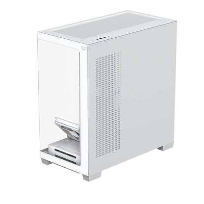 Gabinete Gamer Balam Rush Tank Polar 7900 / Media Torre / Atx - M-atx - Itx / Ventiladores Incluidos / Cristal Templado / Soporte Para Enfriamiento Liquido / Iluminacion Argb / Blanco / Br-941488