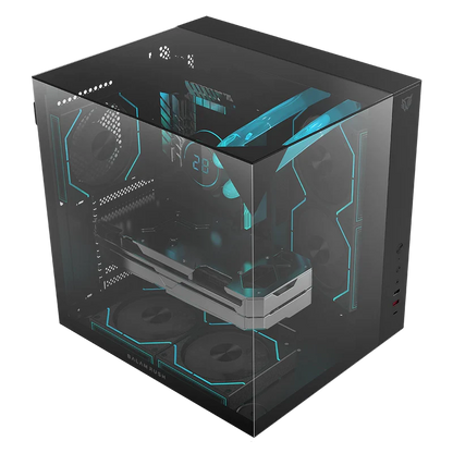 Gabinete Gamer Balam Rush Tank Majestic 6600 / Media Torre / Atx - Micro Atx - Itx / Ventiladores Argb / Cristal Templado / Soporte P/ Tarjeta Grafica 330 Mm / Dual Chamber / Negro / Br-941525
