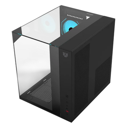 Gabinete Gamer Balam Rush Tank Majestic 6600 / Media Torre / Atx - Micro Atx - Itx / Ventiladores Argb / Cristal Templado / Soporte P/ Tarjeta Grafica 330 Mm / Dual Chamber / Negro / Br-941525