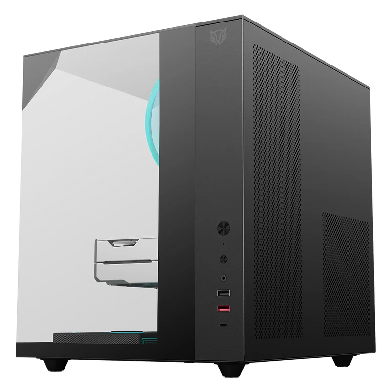 Gabinete Gamer Balam Rush Tank Majestic 6600 / Media Torre / Atx - Micro Atx - Itx / Ventiladores Argb / Cristal Templado / Soporte P/ Tarjeta Grafica 330 Mm / Dual Chamber / Negro / Br-941525