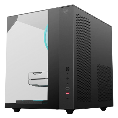 Gabinete Gamer Balam Rush Tank Majestic 6600 / Media Torre / Atx - Micro Atx - Itx / Ventiladores Argb / Cristal Templado / Soporte P/ Tarjeta Grafica 330 Mm / Dual Chamber / Negro / Br-941525