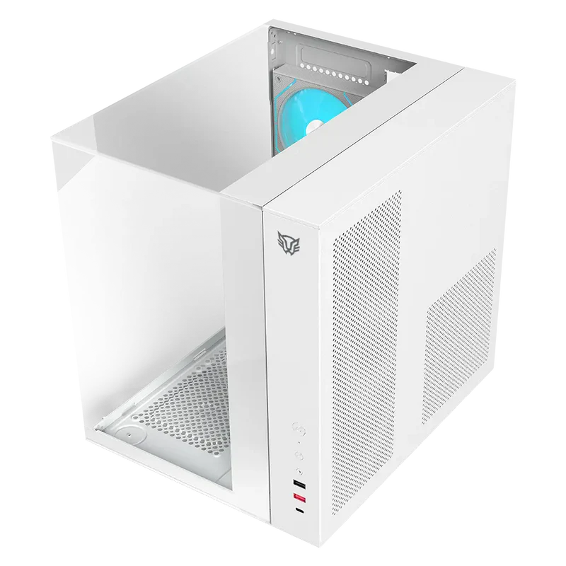 Gabinete Gamer Balam Rush Tank Majestic 6600 / Media Torre / Atx/micro Atx- Mini Itx / Ventiladores Argb 3x120 Mm / Triple Panel De Cristal Templado / Blanco / Br-941532