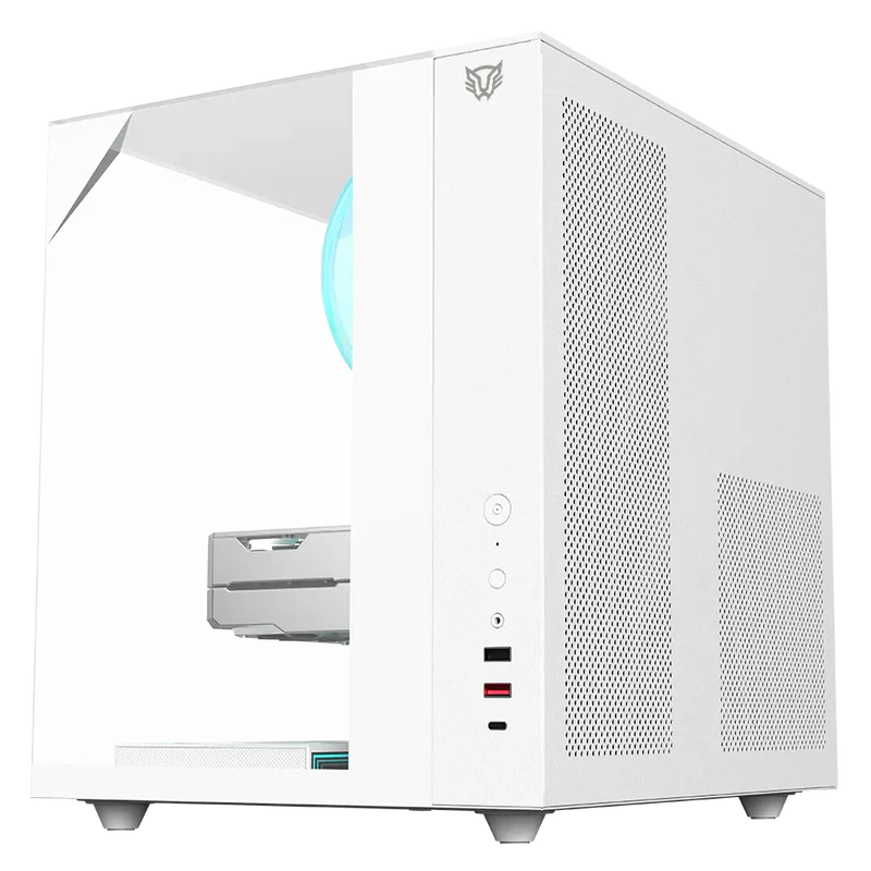 Gabinete Gamer Balam Rush Tank Majestic 6600 / Media Torre / Atx/micro Atx- Mini Itx / Ventiladores Argb 3x120 Mm / Triple Panel De Cristal Templado / Blanco / Br-941532