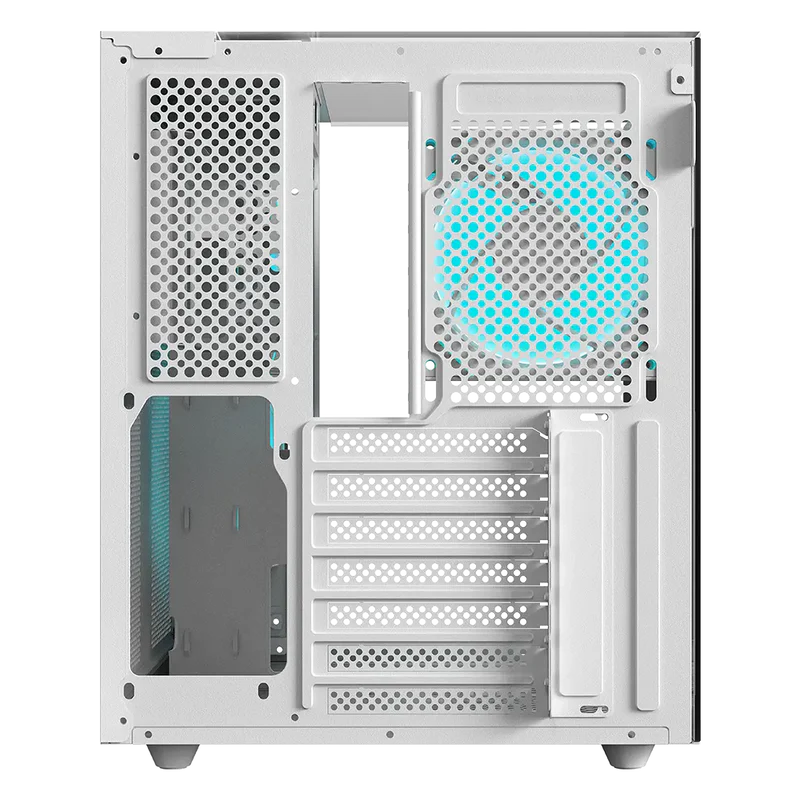 Gabinete Gamer Balam Rush Tank Majestic 6600 / Media Torre / Atx/micro Atx- Mini Itx / Ventiladores Argb 3x120 Mm / Triple Panel De Cristal Templado / Blanco / Br-941532