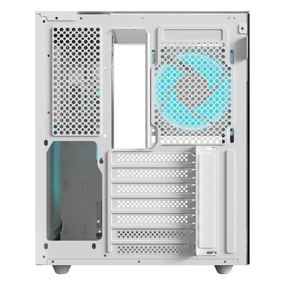 Gabinete Gamer Balam Rush Tank Majestic 6600 / Media Torre / Atx/micro Atx- Mini Itx / Ventiladores Argb 3x120 Mm / Triple Panel De Cristal Templado / Blanco / Br-941532