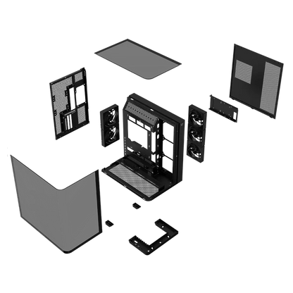 Gabinete Gamer Balam Rush Tank Expert Curve 7800 / Media Torre / Atx/micro Atx- Mini Itx / Ventiladores Argb Y Tiras Led / Panel Curvo De Cristal Templado / Negro / Br-941556