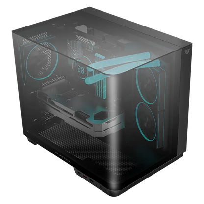Gabinete Gamer Balam Rush Tank Expert Curve 6800 / Media Torre / Atx - Micro Atx - Itx / Ventiladores Argb Incluye 3x 120 Mm / Panel Curvo De Cristal Templado / Negro /br-941570
