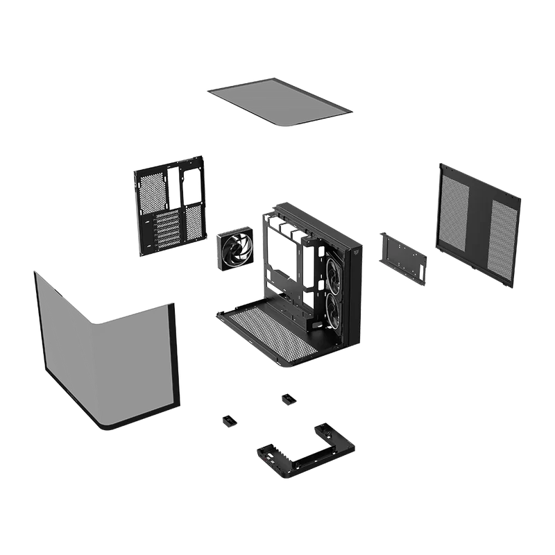 Gabinete Gamer Balam Rush Tank Expert Curve 6800 / Media Torre / Atx - Micro Atx - Itx / Ventiladores Argb Incluye 3x 120 Mm / Panel Curvo De Cristal Templado / Negro /br-941570