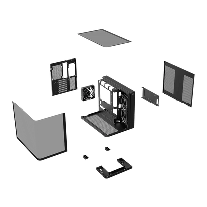 Gabinete Gamer Balam Rush Tank Expert Curve 6800 / Media Torre / Atx - Micro Atx - Itx / Ventiladores Argb Incluye 3x 120 Mm / Panel Curvo De Cristal Templado / Negro /br-941570