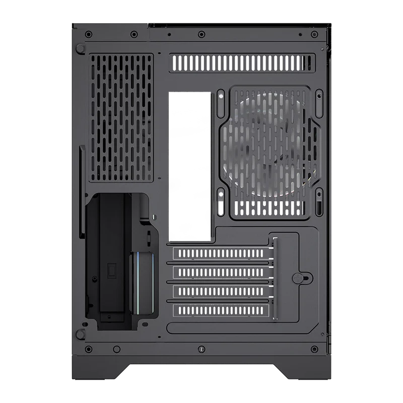 Gabinete Gamer Balam Rush Tank Expert Curve 6400 / Mini Torre / Matx - Itx / Ventilador Argb X3 / Max Gpu 350 Mm / Panel De Cristal - Filtro De Polvo / Pantalla Digital / Negro / Br-941617
